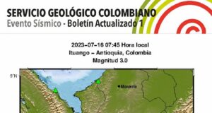 Hoy 16 de Julio, se registra un temblor en Colombia Hoy 16 de Julio, se registra un temblor en Colombia