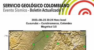 Serie de Sismos Sacude a Colombia: Quinto Evento del Día en Cundinamarca Serie de Sismos Sacude a Colombia: Quinto Evento del Día en Cundinamarca